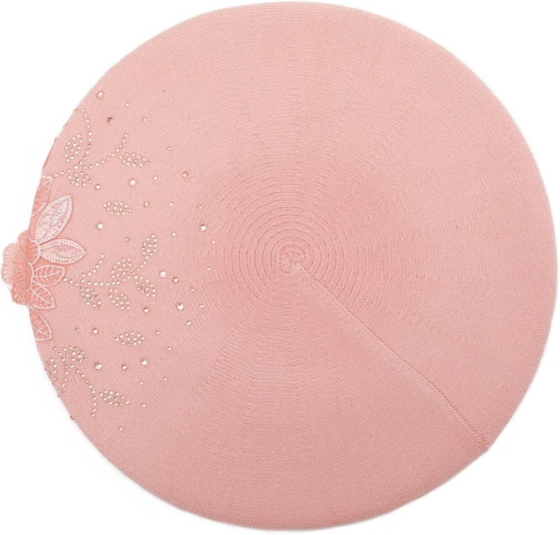 ZLYC Womens French Beret hat, Reversible Solid Color Mosaic Warm Beret Cap for Girls - Image 4